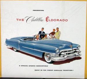 1953 Cadillac Eldorado Sports Convertible Dealer Sales Brochure Folder Original