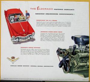 1953 Cadillac Eldorado Sports Convertible Dealer Sales Brochure Folder Original