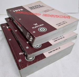 1998 Chevrolet Lumina & Monte Carlo Service Shop Manual Set Vol 1-3 2nd Edition