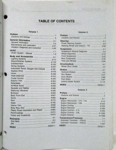 1998 Chevrolet Lumina & Monte Carlo Service Shop Manual Set Vol 1-3 2nd Edition