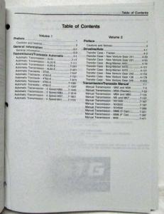 1998 Chevy Pontiac Oldsmobile Buick Cadillac GMC Transmission Overhaul Manuals