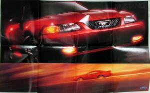 2000 Mustang Coupe Convertible GT Sales Folder Opens to Poster Specs Wheels