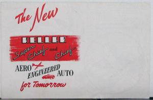 1947 1948 ? Keller Super Chief & Chief Convertible & Wagon Sales Mailer Folder