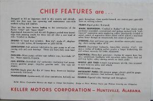 1947 1948 ? Keller Super Chief & Chief Convertible & Wagon Sales Mailer Folder