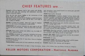 1947 1948 ? Keller Super Chief & Chief Convertible & Wagon Sales Mailer Folder