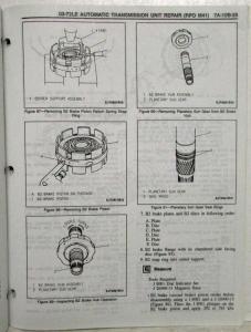1996 Buick Cadillac Chevy GMC Oldsmobile Pontiac Transmission Overhaul Manual