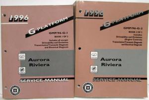 1996 Oldsmobile Aurora Buick Riviera Service Shop Repair Manual Set Vol 1 & 2