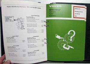 1989-1992 Volvo 700/900 Series Service Shop Repair Manuals 1 [17] & Supplements