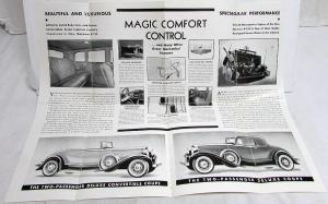1932 Marmon 8 125 5 Pass Sedan 2 Pass Coupe Conv Deluxe Sales Brochure Folder