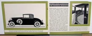 1931 Marmon 70 Straight Eight Sedan Coupe Victoria Sale Brochure Original