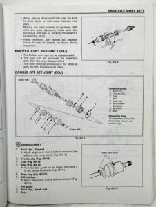 1990 Isuzu Impulse Service Shop Repair Manual