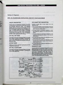 1990-1998 Isuzu Airbags Service Shop Repair Manual Student Guide
