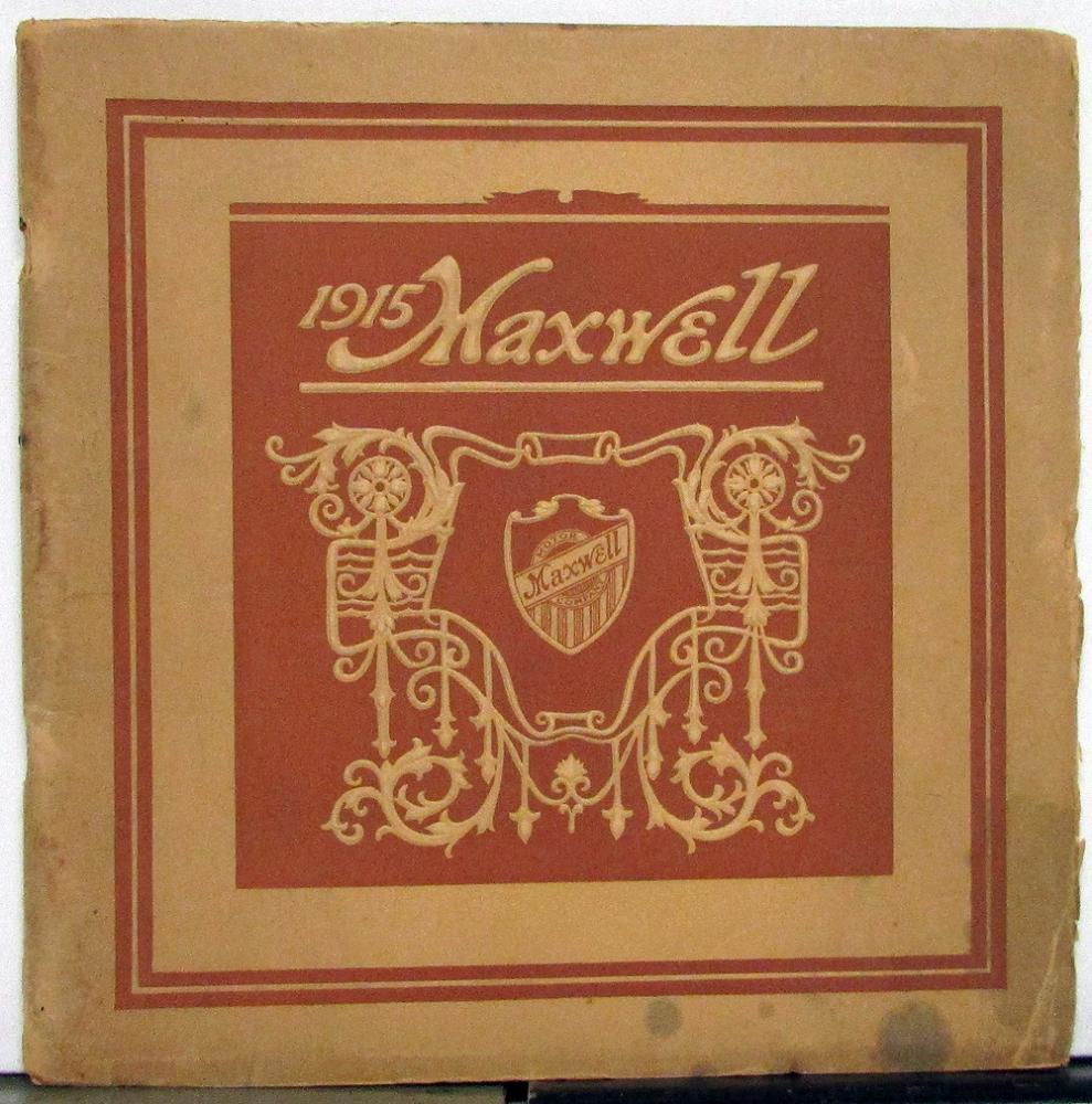 1915 Maxwell Touring Town Roadster Cabriolet Sales Brochure Catalog Original