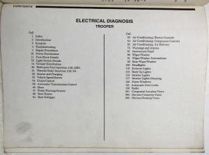 1991 Isuzu Trooper/Trooper II Electrical Troubleshooting Manual