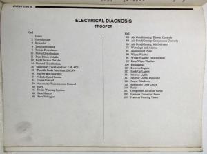 1991 Isuzu Trooper/Trooper II Electrical Troubleshooting Manual