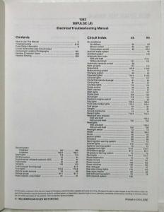 1992 Isuzu Impulse Electrical Troubleshooting Manual