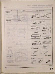 1996 Isuzu Oasis Service Shop Body Repair Manual