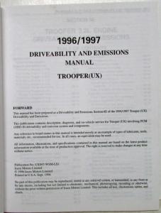 1996-1997 Isuzu Trooper Driveability and Emissions Manual