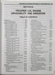 1996-1997 Isuzu Trooper Driveability and Emissions Manual