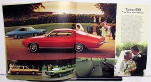 1971 Ford Torino 500 GT Cobra Brougham Dealer Sales Brochure Large Original