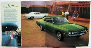 1971 Ford Torino 500 GT Cobra Brougham Dealer Sales Brochure Large Original