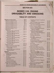 1996-1997 Isuzu Rodeo Driveability and Emissions Manual