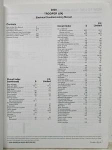 2000 Isuzu Trooper Electrical Troubleshooting Manual