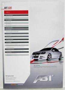 2008 Volkswagen VW Eos by Tuner ABT Sales Folder - German Text