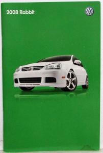 2008 Volkswagen VW Rabbit Sales Brochure Booklet