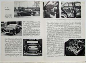 1958 Volvo Amazon 122S The Autocar Road Tests 1686 Article Reprint