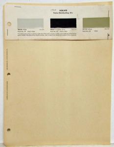 1964 Volvo Paint Chips