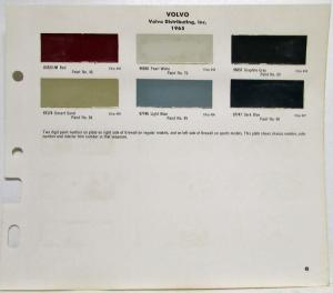 1965 Volvo Paint Chips