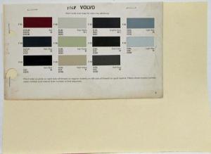 1968 Volvo Paint Chips