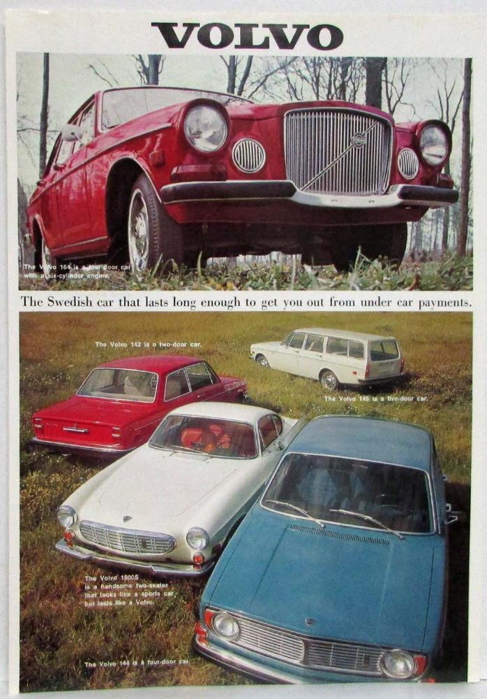 1969 Volvo 164 142 144 145 1800S Spec Sheet