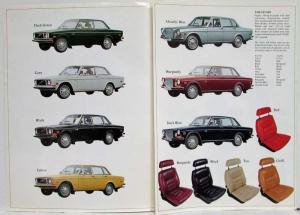 1971 Volvo 164 142/144 145 1800E Upholstery & Paint Colors Tri-fold Brochure REV