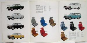 1971 Volvo 164 142/144 145 1800E Upholstery & Paint Colors Tri-fold Brochure REV