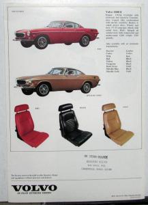 1971 Volvo 164 142 144 145 1800E Upholstery and Paint Colors Tri-fold Brochure
