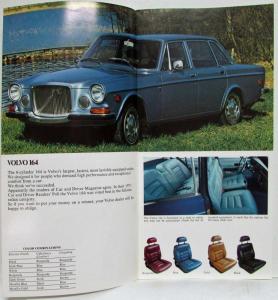 1972 Volvo 164 142/144 145 1800E & ES Upholstery & Paint Colors Brochure/Mailer