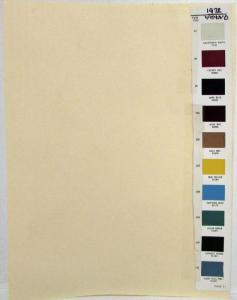 1972 Volvo Paint Chips