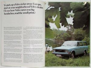 1972 Volvo European Delivery Sales Brochure