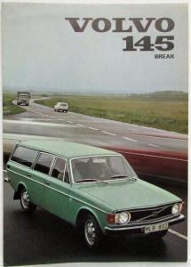 1973 Volvo 145 Break Sales Tri-Fold Brochure - French Text
