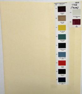 1973 Volvo Paint Chips