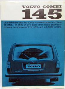 1968-1974 Volvo Combi 145 Sales Sheet - French Text