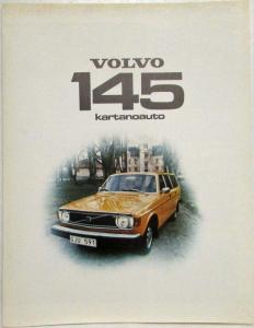 1974 Volvo 145 Kartanoauto Sales Tri-Fold Brochure - Finnish Text