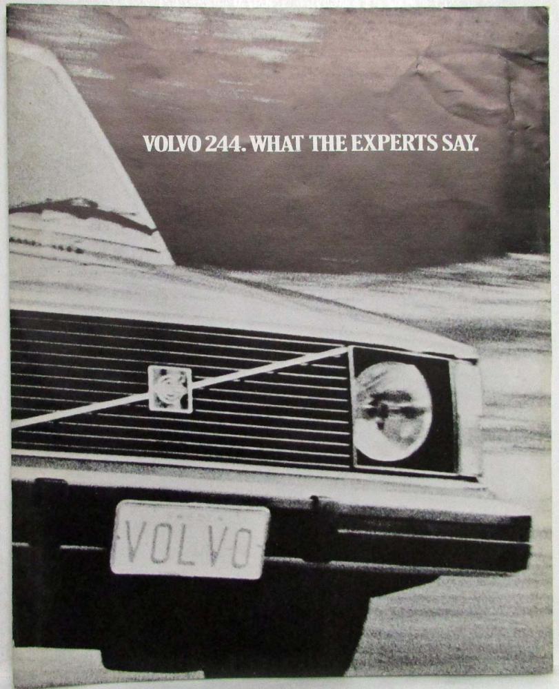 1975 Volvo 244 What the Experts Say Article Reprints Tri-Fold
