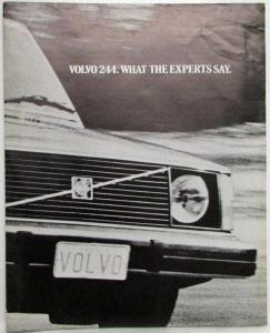 1975 Volvo 244 What the Experts Say Article Reprints Tri-Fold