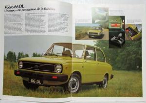 1976 Volvo 66 Green Header Sales Brochure - French Text