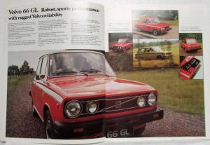 1976 Volvo 66 Yellow and Black Car on Cover Sales Brochure - UK Market
