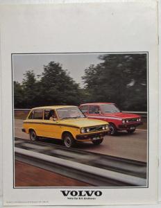 1976 Volvo 66 Yellow and Black Car on Cover Sales Brochure - UK Market