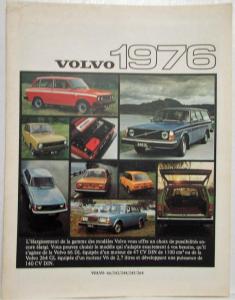 1976 Volvo Full Line Sales Brochure - French Text